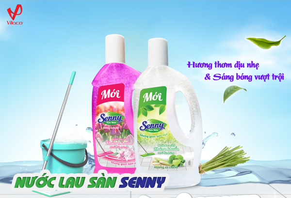Super antibacterial duo for clean, fragrant floors all day long - Senny