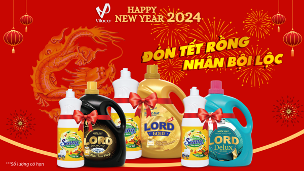 VILACO TET 2024 PROMOTION: WELCOME THE YEAR OF THE DRAGON, MULTIPLY YOUR FORTUNE - BUY LORD LAUNDRY LIQUID, GET SENNY DISHWASHING LIQUID FREE