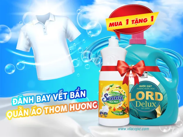 Đánh bay vết bẩn - Êm dịu làn da với nước giặt hương nước hoa Lord Delux