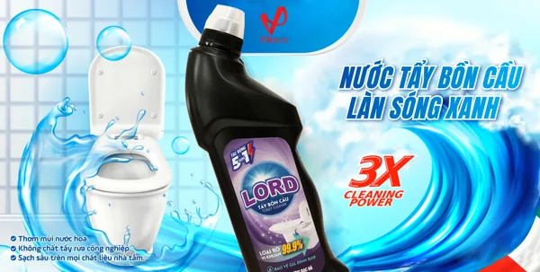 Nước tẩy bồn cầu Lord - Chỉ cần gạt nước, cả tuần sạch thơm