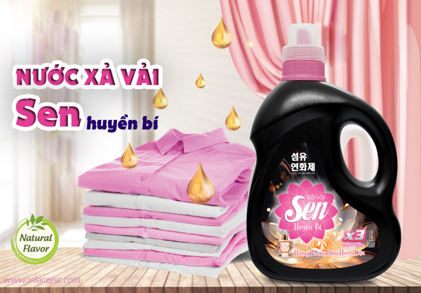 Có nước xả vải Sen cao cấp - Áo quần vẫn mềm mại chẳng sợ nắng gắt