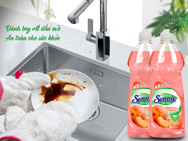 Nước Rửa Chén Thanh Đào – Sạch Sáng Bát Đĩa, Thơm Ngát Hương Đào