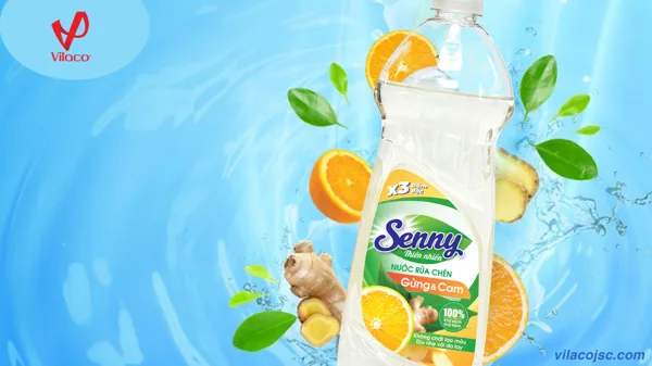 Nước Rửa Chén Senny – Hương Gừng Cam Dịu Nhẹ, Sạch An Toàn