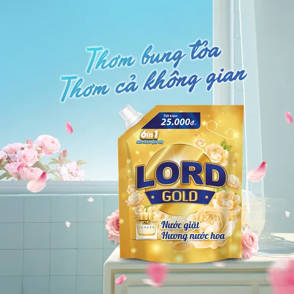 Sang Trọng Đậm Dấu Ấn – Nước Giặt Lord Gold Hương Nước Hoa Tinh Tế