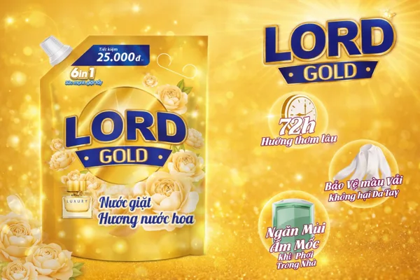 Nước Giặt Lord Gold – Bí Quyết Cho Quần Áo Sạch Sáng, Thơm Lâu Như Nước Hoa Pháp