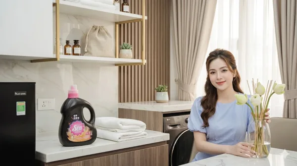 Nước Xả Làm Mềm Vải Sen Huyền Bí Hương Nước Hoa – Bí Quyết Cho Quần Áo Mềm Mại, Thơm Lâu