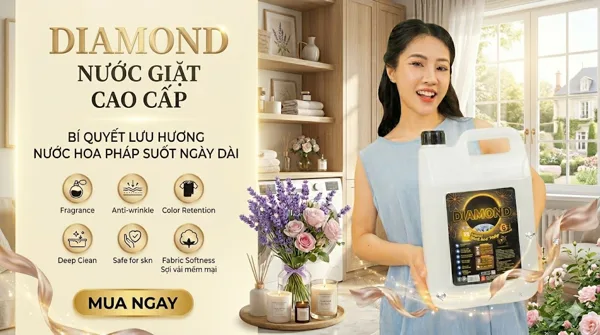 Bí Quyết Giữ Quần Áo Sạch Thơm Đẳng Cấp - Nước Giặt Lord Diamond Hương Nước Hoa Pháp