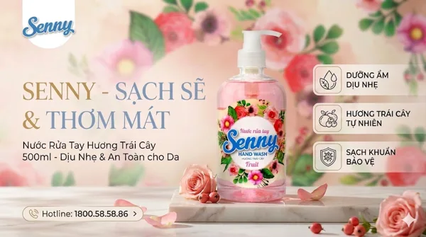 Đôi Tay Sạch Thơm Mỗi Ngày Cùng Nước Rửa Tay Senny Hương Trái Cây