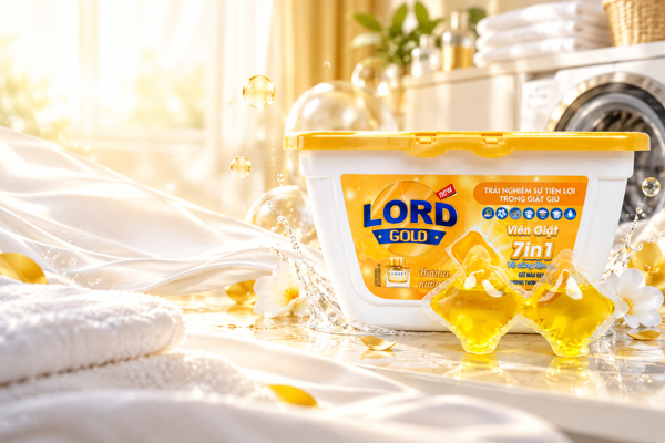 Viên Giặt LORD GOLD 7in1 Có Gì Đặc Biệt? Giải Pháp Giặt Giũ Tiện Lợi Cho Gia Đình Hiện Đại