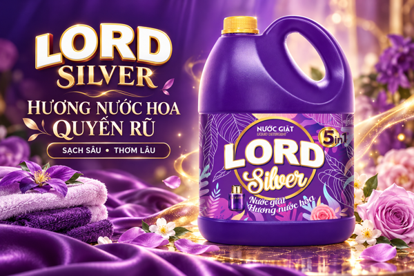 Nước Giặt LORD Silver 5in1 – Sạch Thơm, Hương Nước Hoa Quyến Rũ
