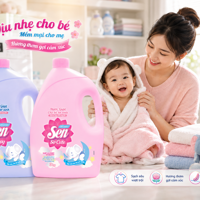 Nước Giặt Sen Cho Bé 3kg – Dịu Nhẹ, Sạch Thơm, An Toàn Cho Làn Da Bé