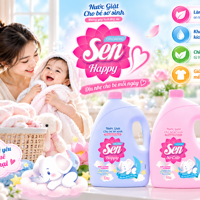 Nước Giặt Cho Bé Sơ Sinh Sen Happy Organic 3kg – Dịu Nhẹ Cho Bé Mỗi Ngày