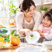 Nước Rửa Chén Senny Gừng & Cam – Đậm Đặc, Sạch Bóng Bát Đĩa, Dịu Nhẹ Với Da Tay