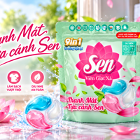 Viên Giặt Xả Sen 9in1 – Thanh Mát Tựa Cánh Sen, Tiện Lợi Mỗi Ngày