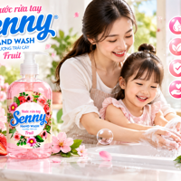 Bé Thích Rửa Tay Mỗi Ngày Vì Nước Rửa Tay Senny Hương Trái Cây