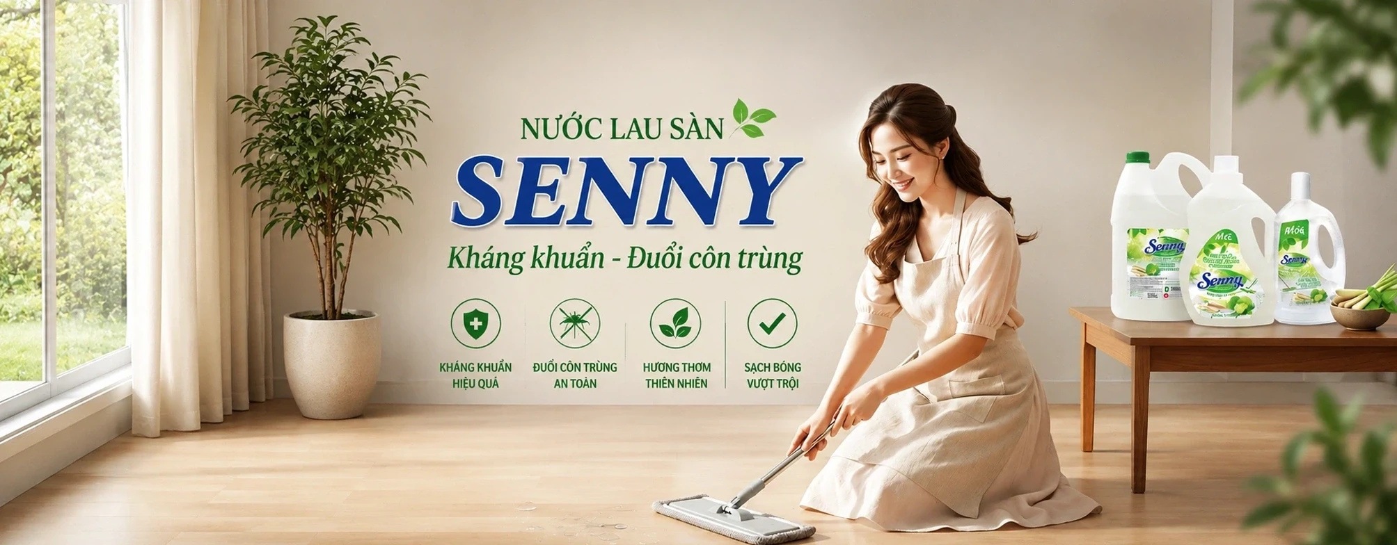 nước lau sàn senny sả chanh