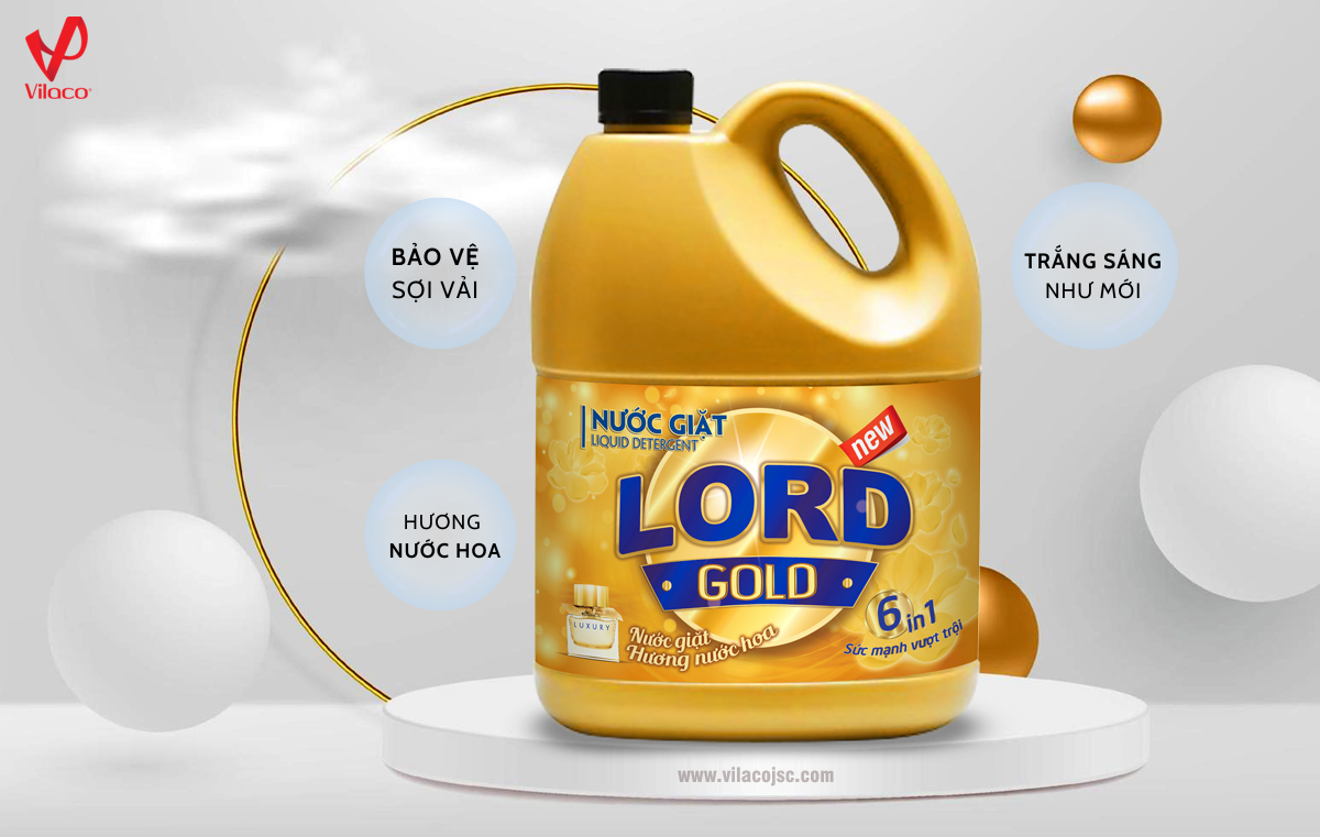 Nước giặt xả Lord Gold 