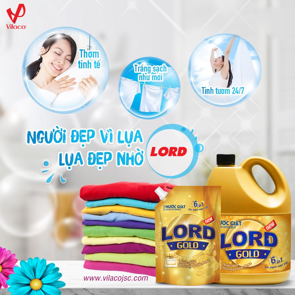 Nước giặt xả Lord Gold 