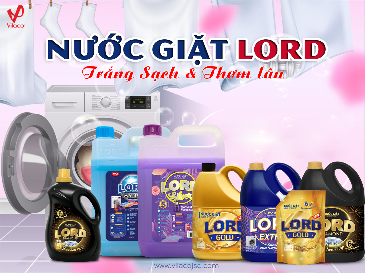 nước giặt Lord trắng sạch, thơm lâu