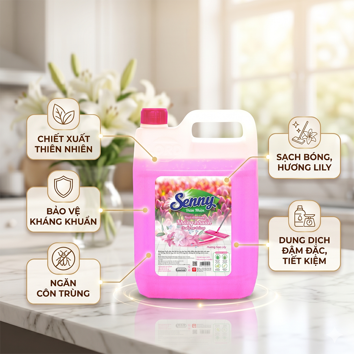 Nước Lau Sàn Senny Hương Hoa Lily Đánh Giá Chi Tiết – Sạch Sàn, Thơm Mát, Bảo Vệ Không Gian Sống