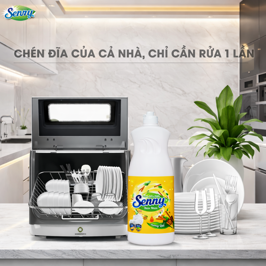 Nước Rửa Chén Thiên Nhiên Senny Hương Quế – Lựa Chọn An Toàn Được Chị Em Tin Dùng