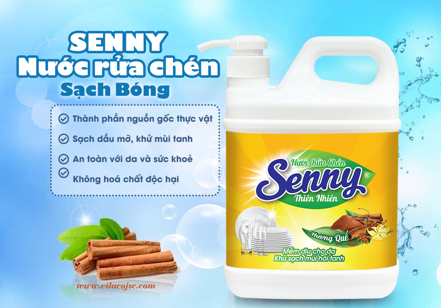 Nước rửa chén Senny hương quế