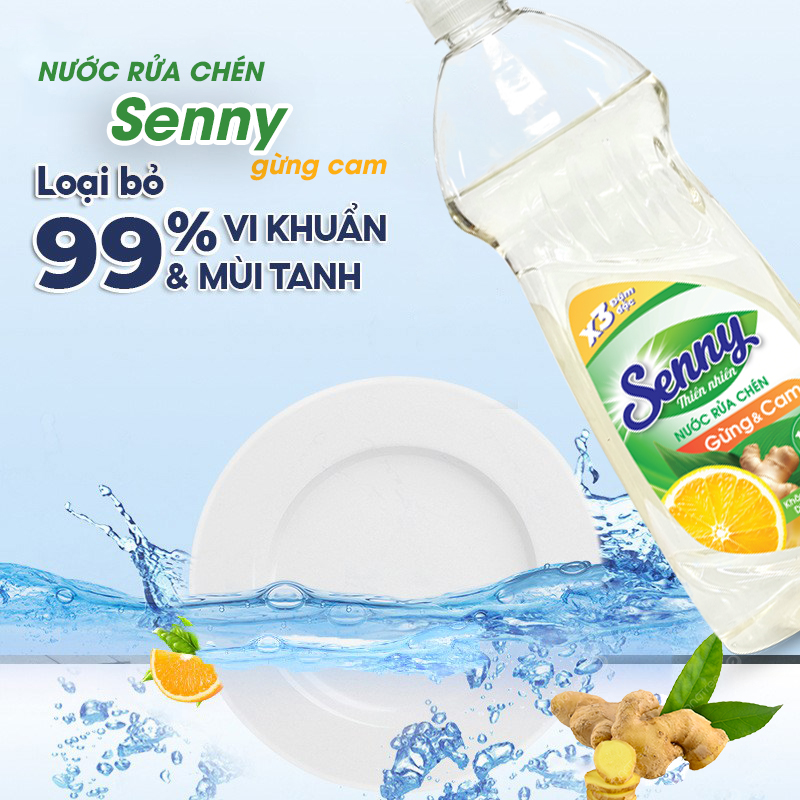 nước rửa chén Senny Gừng Cam