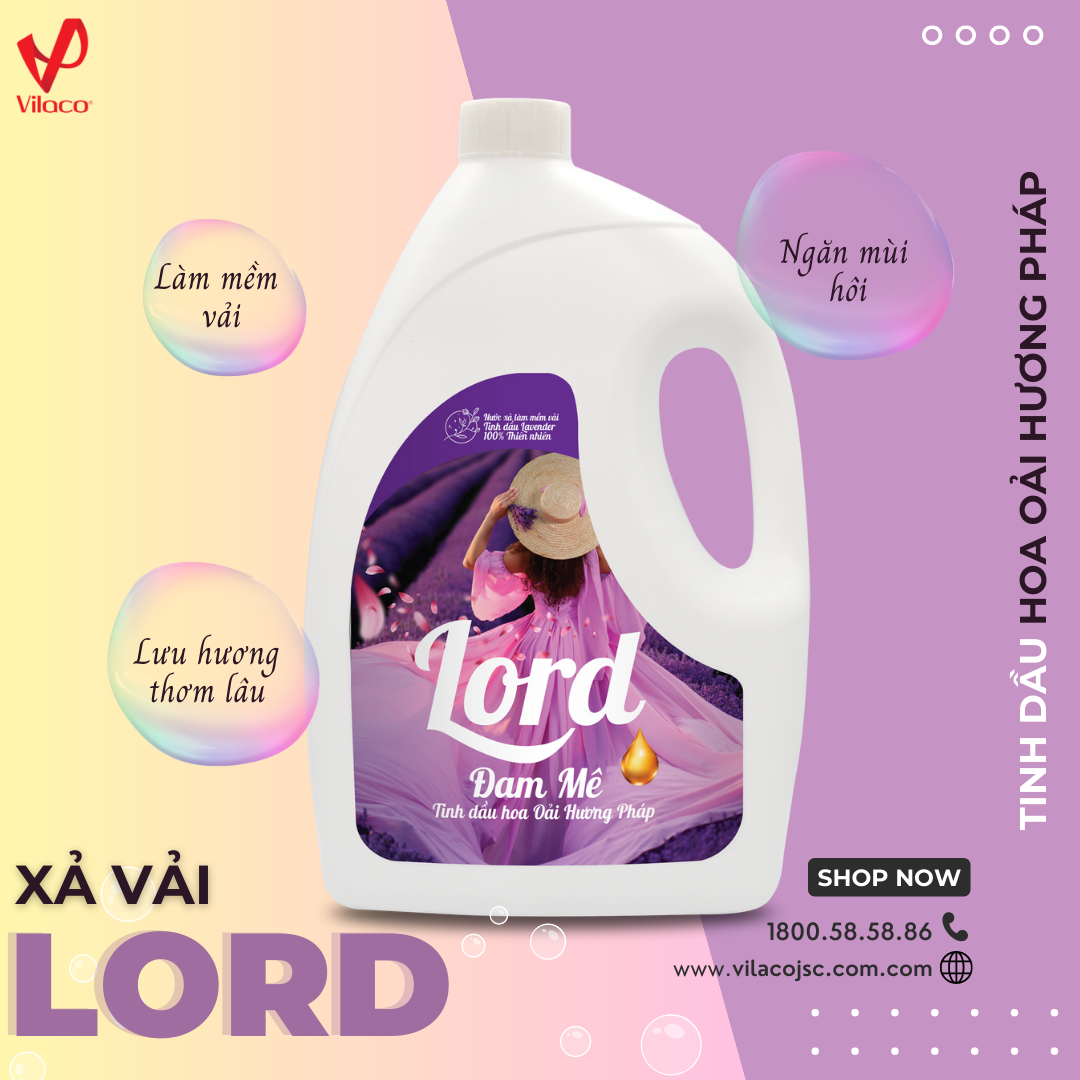 nước xả vải Lord tinh dầu hoa oải hương