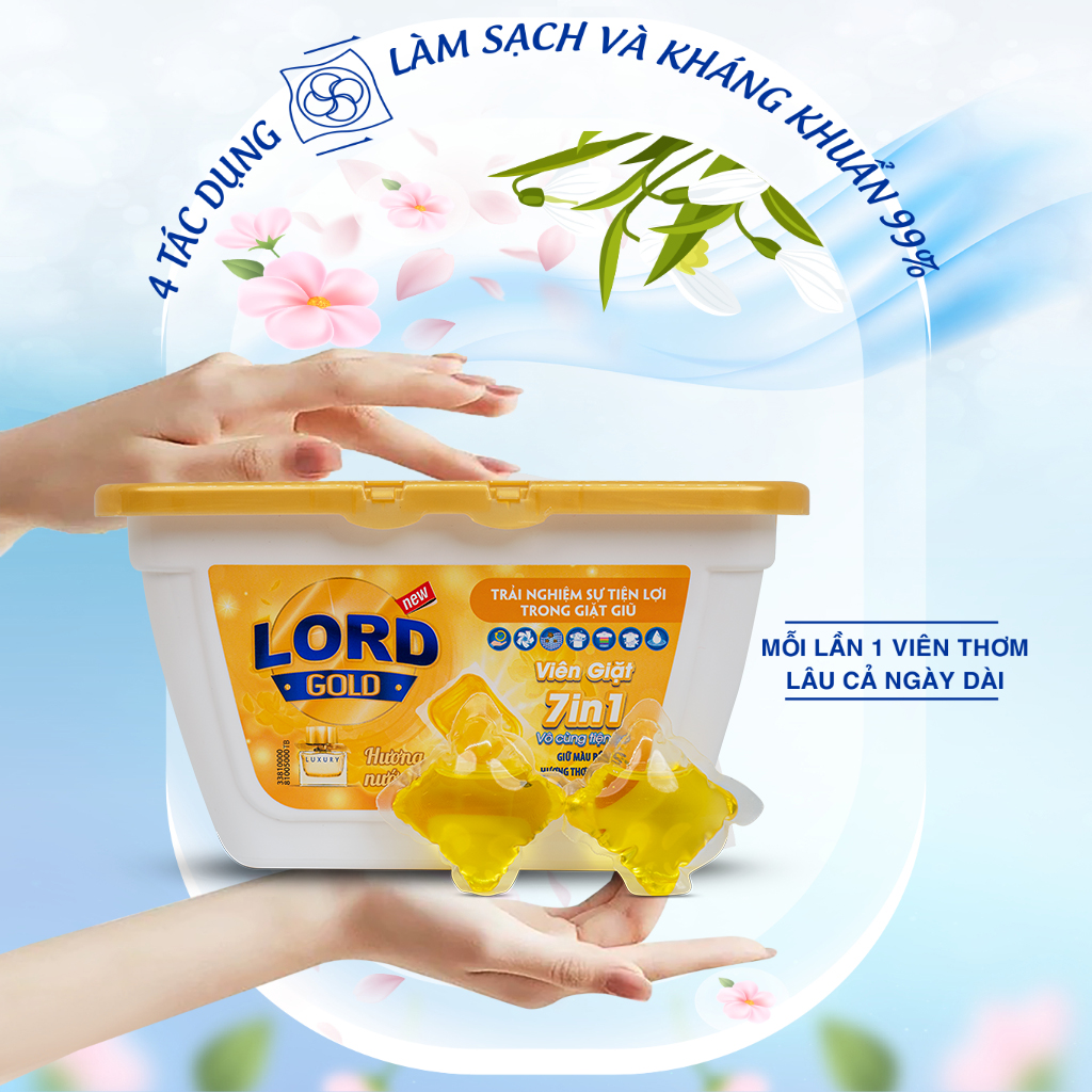 viên giặt lord gold hương nước hoa 