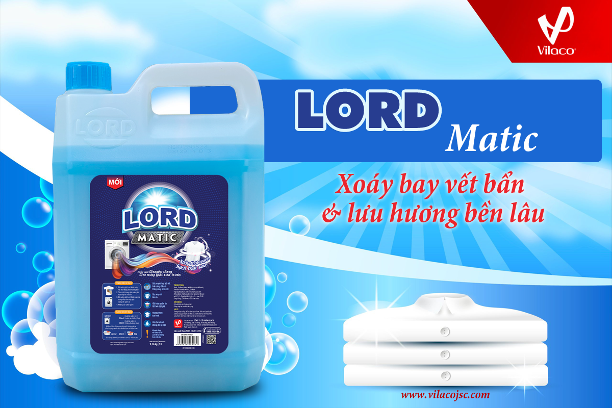 Nước giặt Lord Matic - Xoáy bay vết bẩn & lưu hương bền lâu