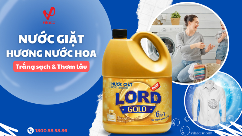 Nước giặt Lord Gold hương nước hoa - Giặt là mê