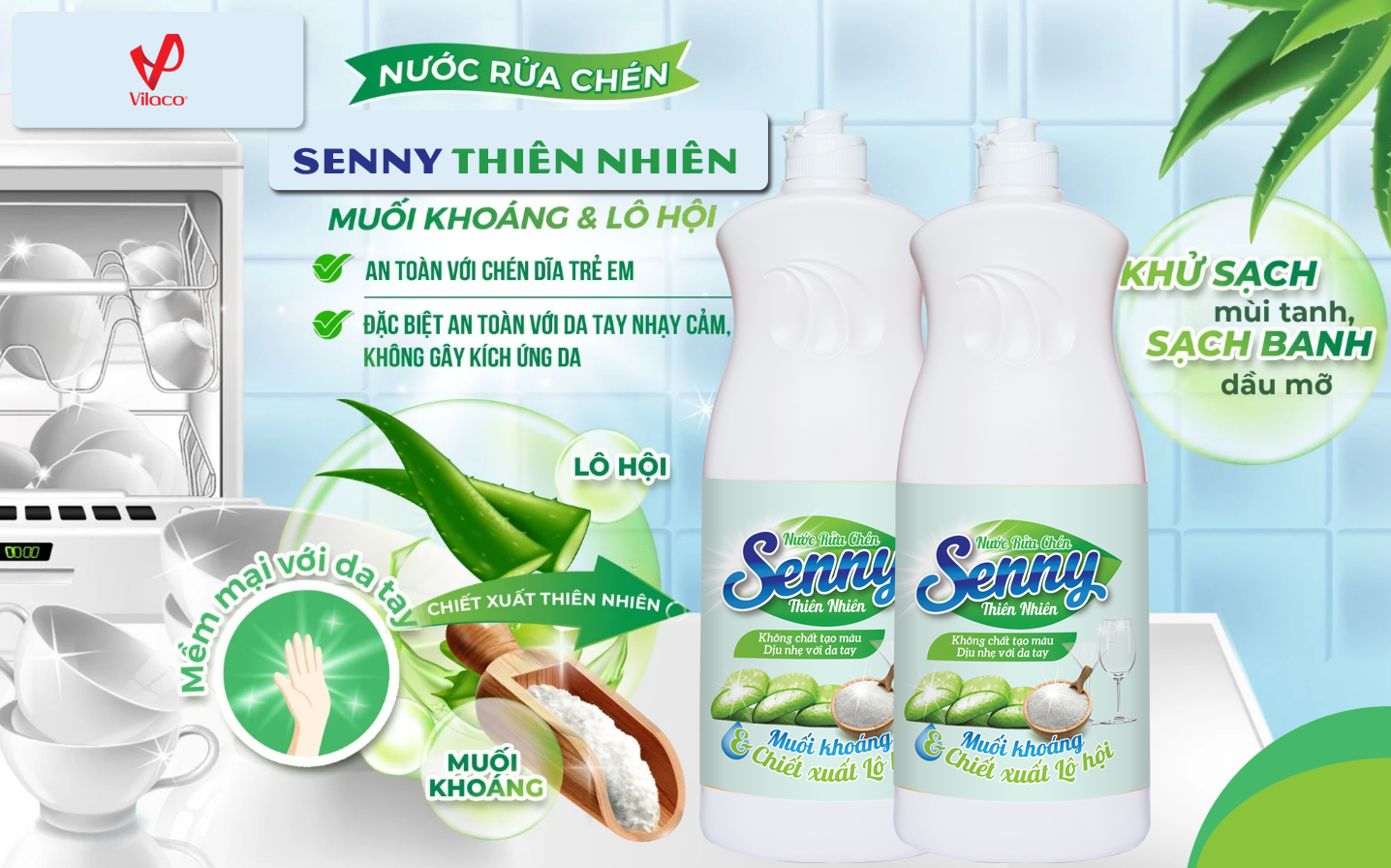 Nước rửa chén thiên nhiên Senny là “chiến thần” làm sạch mọi vết dầu mỡ