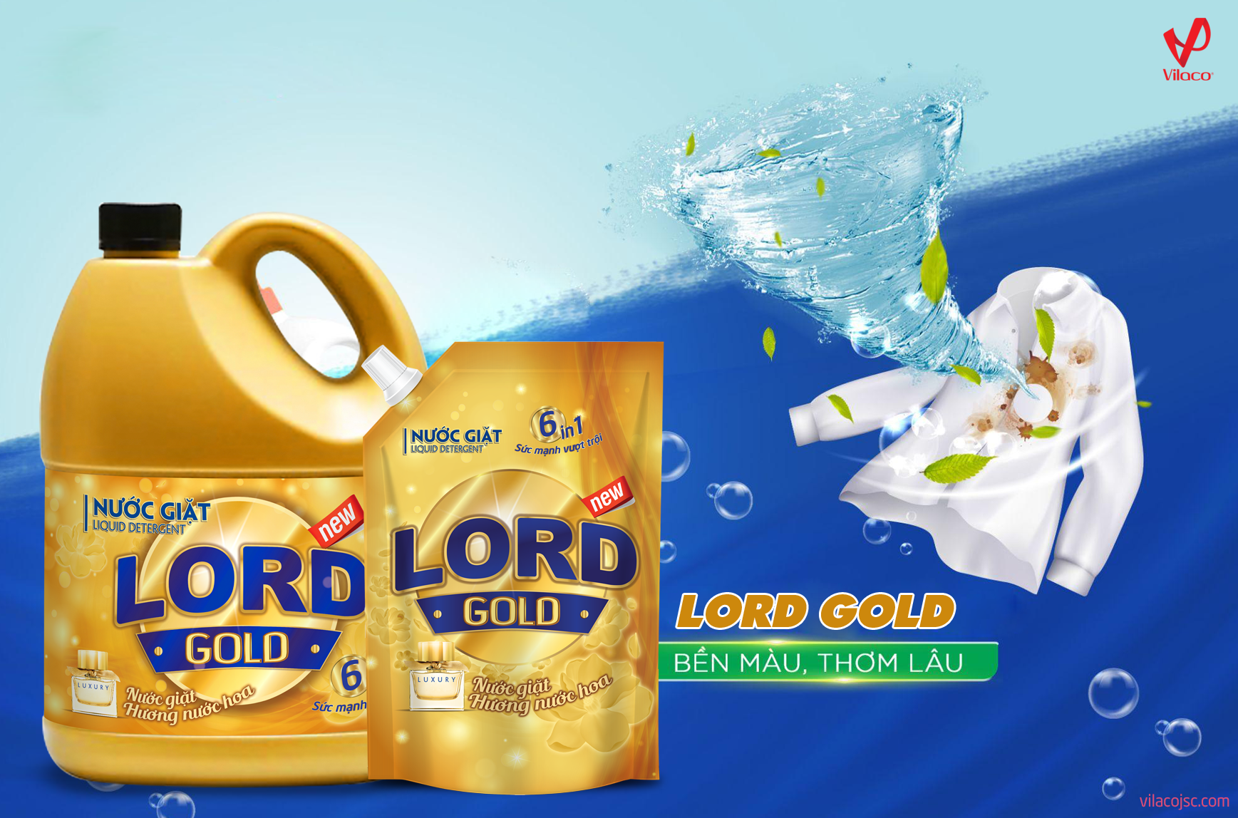 Đắm mình trong hương nước hoa sang trọng với nước giặt xả Lord Gold