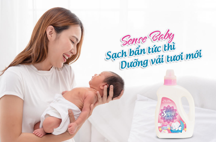 Nước giặt Sense Baby cho ngoan - xinh - yêu của Mẹ