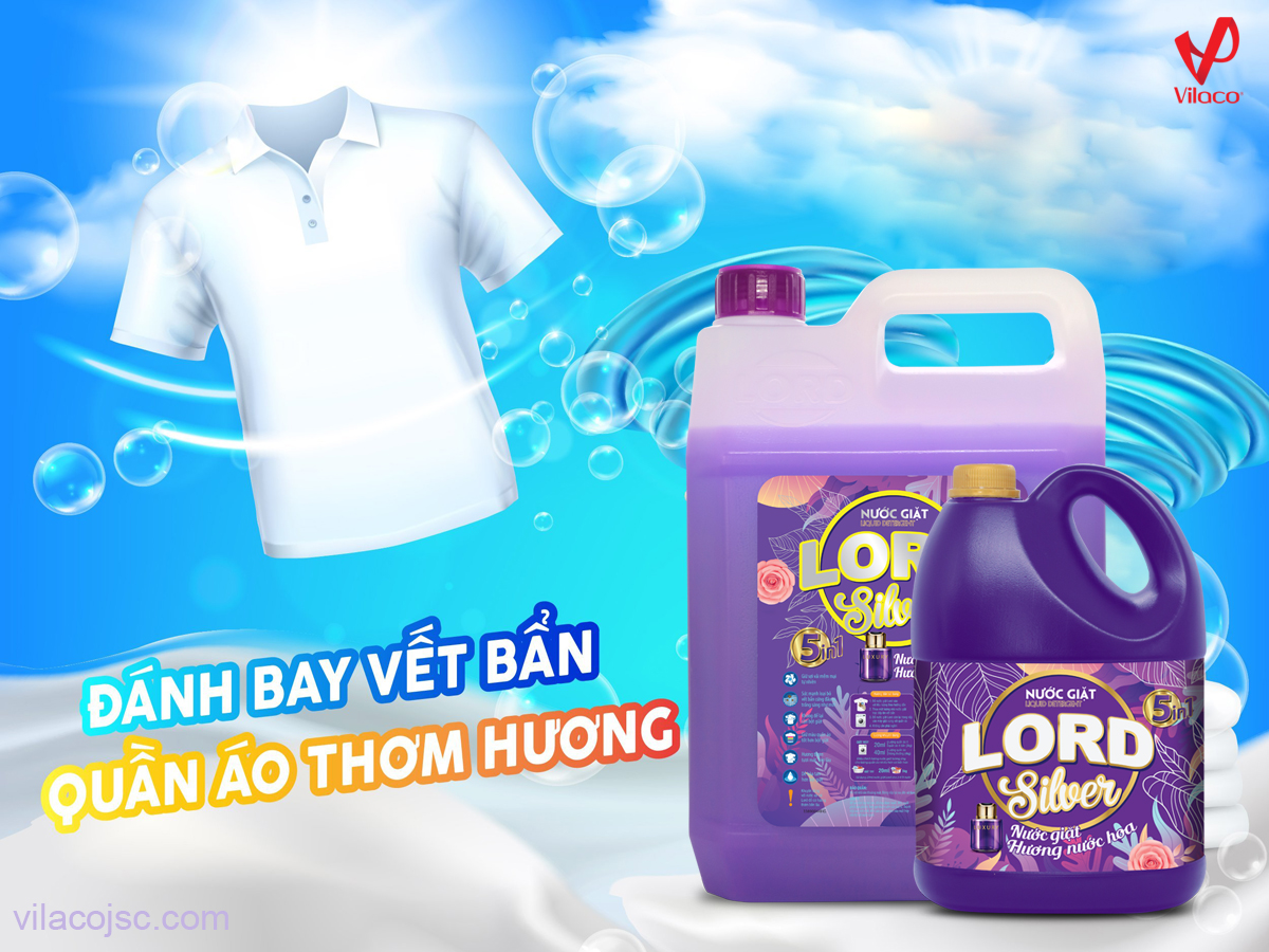 Nước giặt xả Lord Silver - Ngát hương thơm & mềm sợi vải