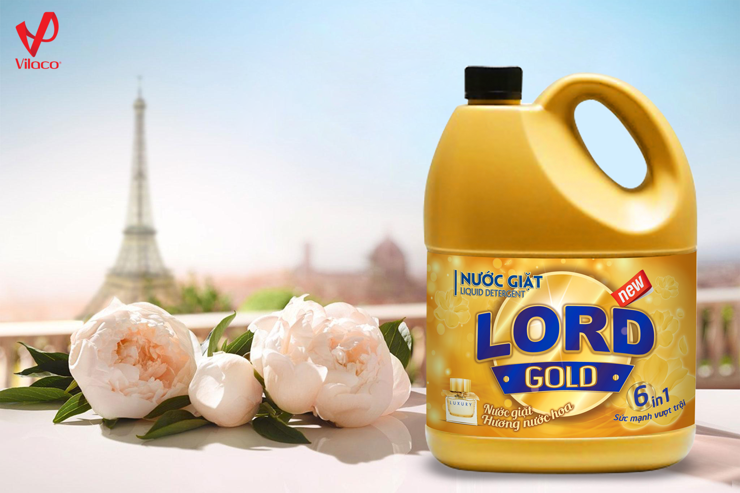 Nước giặt xả Lord Gold hương nước hoa - Lưu hương dài lâu, yêu thương đậm sâu