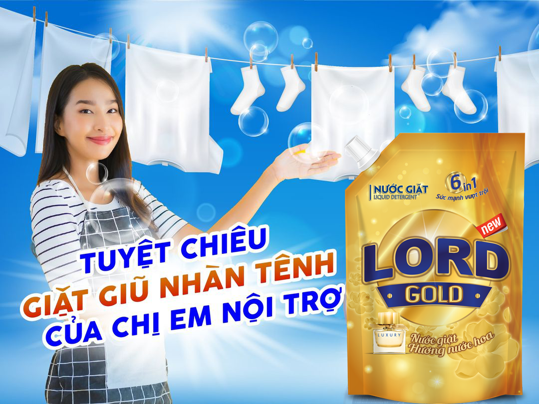 Nước giặt Lord Gold - Trắng sạch tinh tươm & Hương thơm ngây ngất