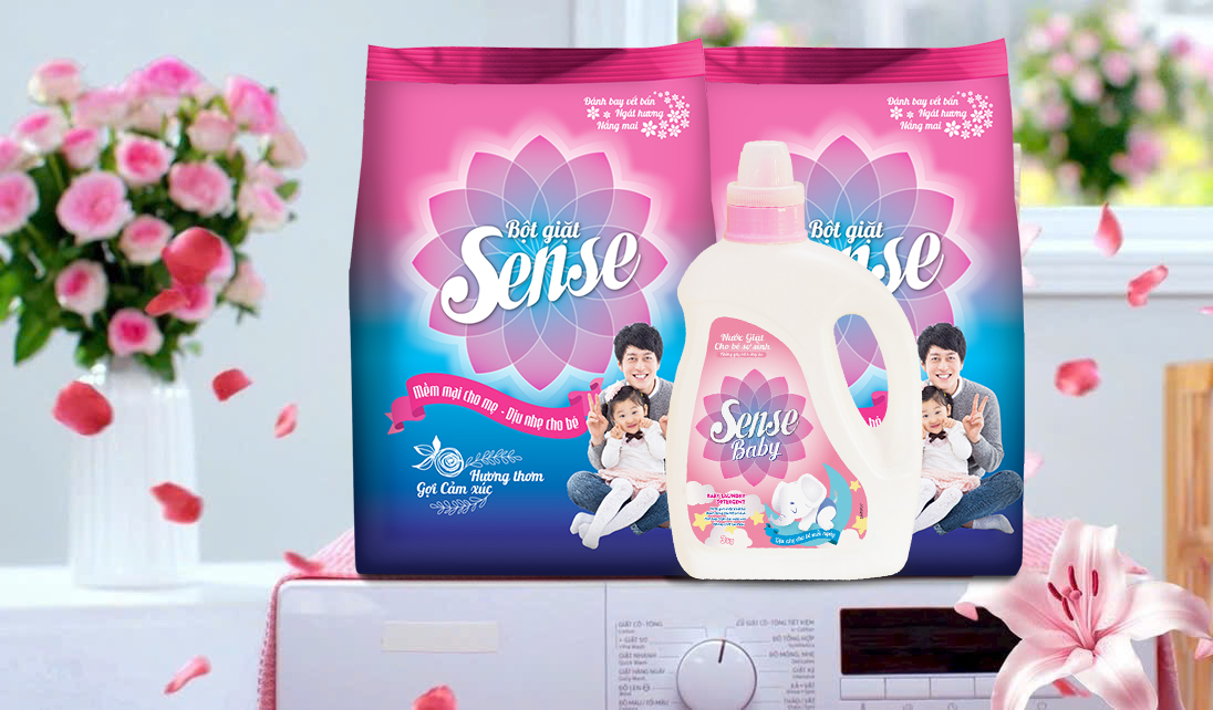 Bột Giặt Sense Hương Ngọt Ngào – Nâng Niu Từng Sợi Vải, Thơm Mát Cho Cả Gia Đình
