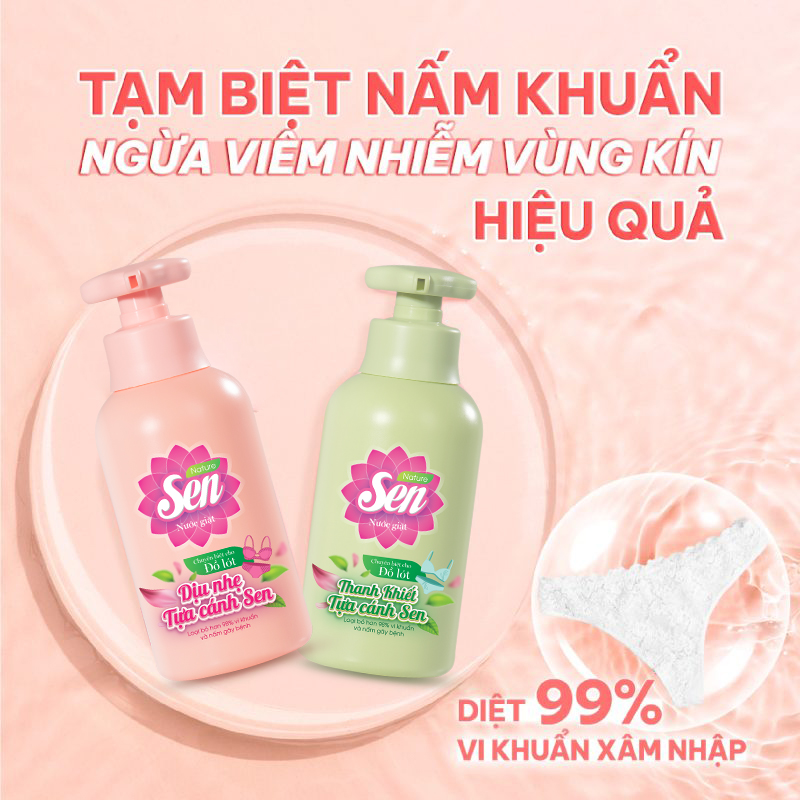 Đồ Chip Sạch Thơm, Ngăn Ngừa Viêm Nhiễm – Nước Giặt Đồ Lót Sen