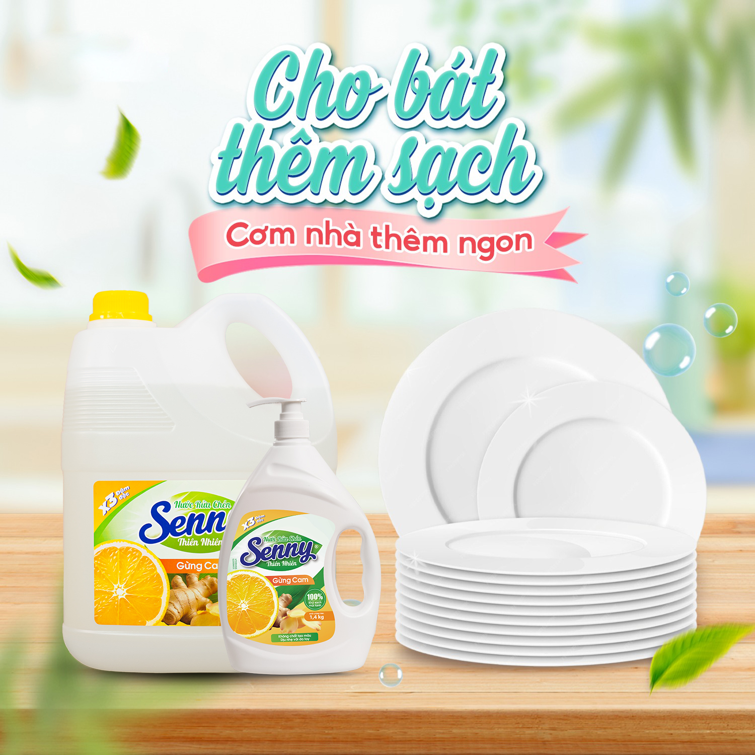 Rửa Chén Sạch Mà Không Lo Khô Da – Nhờ Senny Gừng Cam Thiên Nhiên