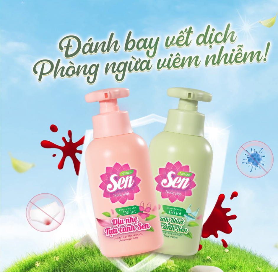 Chăm Sóc Vùng Kín Chuẩn Spa – Nhờ Nước Giặt Lót Sen Dịu Nhẹ, An Toàn