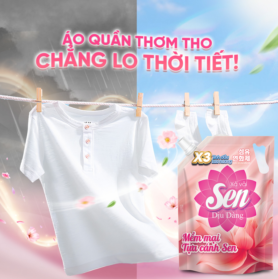 Thơm Sang – Mềm Mượt:  Nước xả vải Sen Làm Chị Em “Phải Mua Lại Lần Hai”
