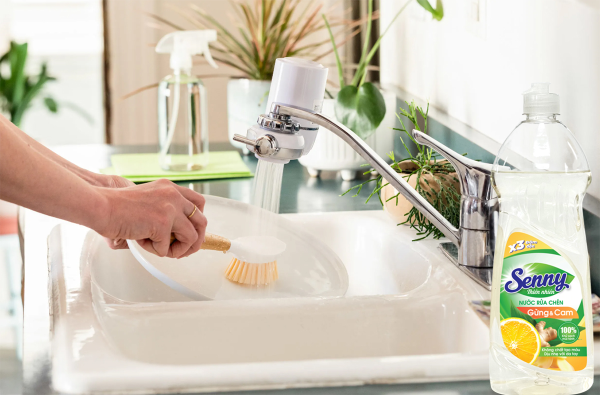 Mỗi Lần Rửa Chén Là Một Lần Thư Giãn Với Nước Rửa Chén Senny Hương Gừng Cam