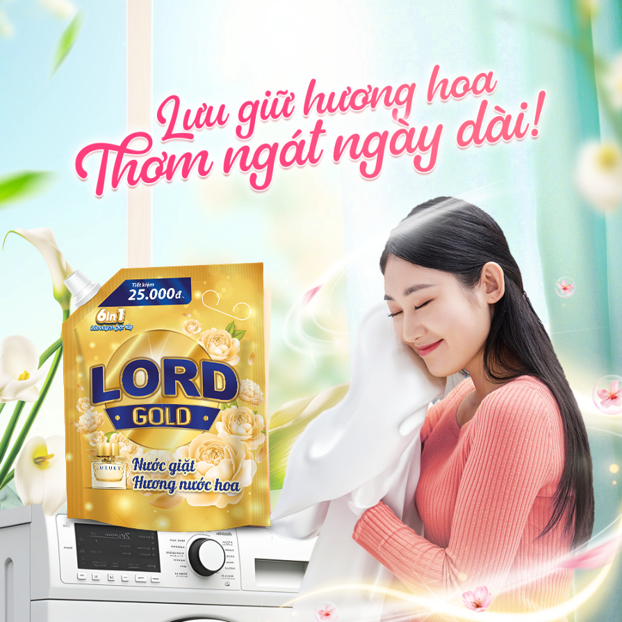 Nước Giặt Lord Gold Hương Nước Hoa – Giặt Sạch Hiệu Quả, Thơm Lâu Như Nước Hoa Cao Cấp