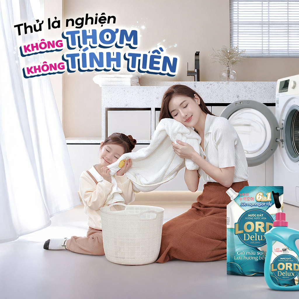 Nước Giặt Hương Nước Hoa Lord Delux – Giải Pháp Giặt Xả Cao Cấp Cho Cuộc Sống Hiện Đại