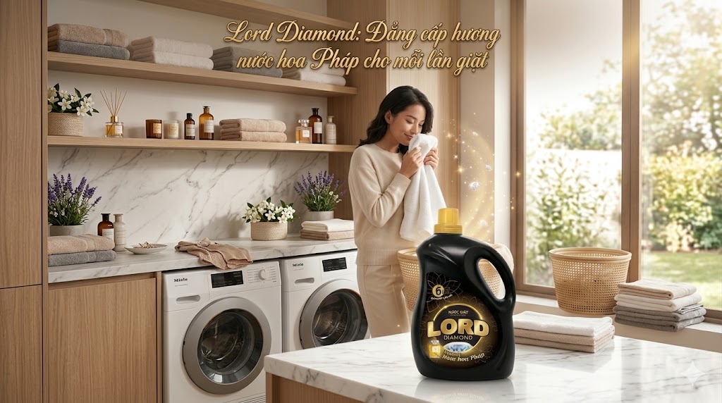 Nước Giặt Lord Diamond Hương Nước Hoa Pháp – Giải Pháp Giặt Giũ Cao Cấp Cho Quần Áo Thơm Lâu 