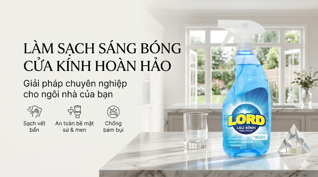 Kính Sạch Trong, Nhà Cửa Thêm Sang Cùng Nước Lau Kính Lord