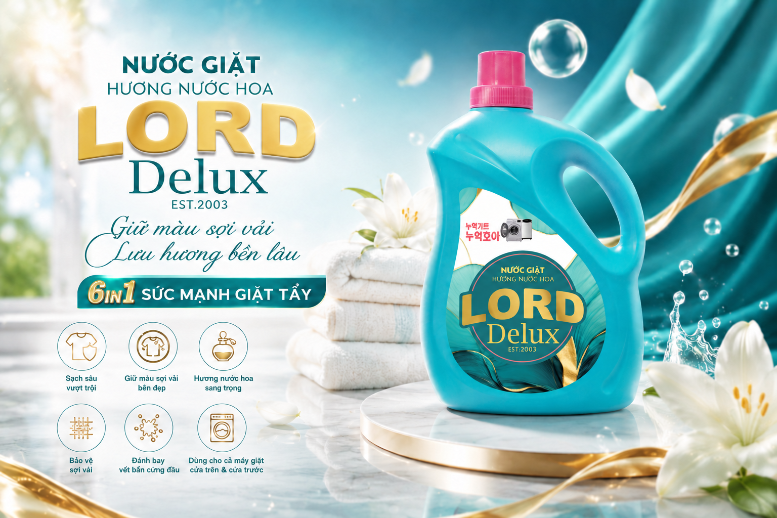 Nước Giặt Lord Delux Hương Nước Hoa Pháp – Vì Sao Chị Em Tin Chọn Cho Mỗi Lần Giặt Giũ? 