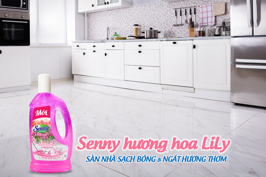 Hương nhà thư thái với nước lau sàn Senny hương hoa Lily