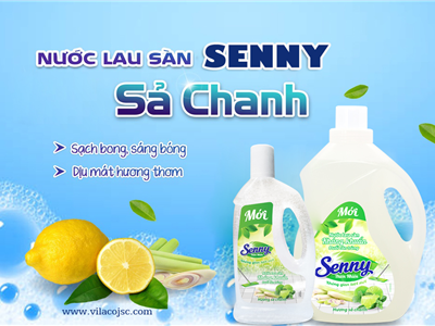 Không gian tươi mát, ngăn côn trùng hiệu quả với nước lau sàn Senny sả chanh